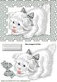 Cute Little Puppy in Silver Spotty Frame with Bow