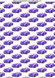 Purple Sports Car with Raindrops Backing Paper
