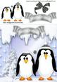 Cute Little Penguins in Silver with Bow