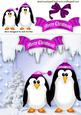 Cute Little Penguin in Cerise with Bow