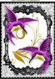 Beautiful Cerise Humming Birds in Frame with Butterfly A4
