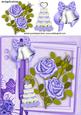 Purple Wedding Bells with Roses on a Scrapbook Page
