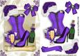 Saucy for Christmas Sexy Purple Basque and Santa Hat