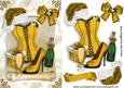 	saucy for Christmas Sexy Gold Basque and Santa Hat
