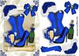 	saucy for Christmas Sexy Blue Basque and Santa Hat