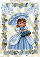 Pretty Southern Belle in Frame of Roses with Bows A4