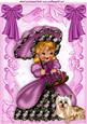 Pretty Southern Belle with Her Little Yorkie and Bows A4