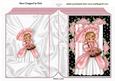 Southern Belle in Pink/black Flower Frame Folded Book