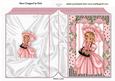 Southern Belle in Pink/white Floral Frame Folded Book