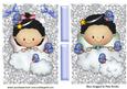 Cute Little Boy and Girl Angels with Blue Bird Toppers