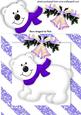 Little White Polar Bear with Purple Scarf