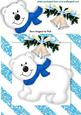 Little White Polar Bear with Turq Scarf
