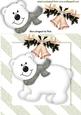 Little White Polar Bear in Silver Scarf