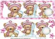 Cute Little Bears in Pink in the Snow Dl