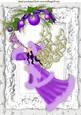 Christmas Angel in Lilac with Ornament in Silver Frame A4
