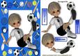 Boy Having a Kick About in Blue Sports Frame