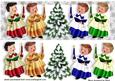 Choir Boys Singing with Christmas Tree Dl