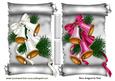 Christmas White/pink Bells on a Scroll Toppers