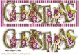 Christmas Word in Pink/stripe Frame Dl