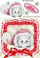 Cute Kitten in Red Christmas Santa Hat 8x8