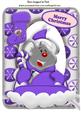 Christmas Mouse in Purple on Ski in the Snow A4