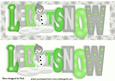 Let It Snow in Silver Christmas Words Dl