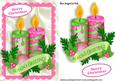 Pretty Pink/green Christmas Candles