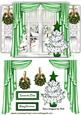 Dress a Window with Christmas Tree and Snow Scence