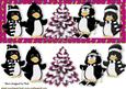 Cute Penguins with Pink Christmas Tree Dl
