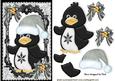 Cute Penguin in Silver Santa Hat