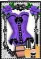 Pretty Purple/black Lace Basque with Makeup A4