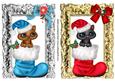 Cute Kitties in Santa Stockings Toppers