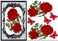 Lovely Roses in Fancy Lace Frame