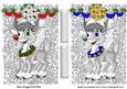 Rudy Reindeer with Swags in Ornate Frame Toppers