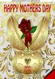 Beautiful Gold Egg with Red Rose for Mothers Day A4