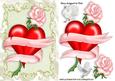 Heart Entwined with Bows and Pink Rose