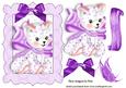 Cute Kitty with Purple Butterflies
