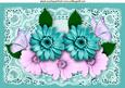 Pretty Floral Arrangement with Butterflies on Lace A4