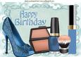 Birthday Girl! Blue Sparkly Shoes with Makeup A4