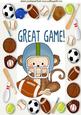 Great Game with Little Monkey in Sport Frame A4