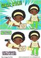 Ethnic Girls with There Ipads in Green