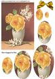 Yellow Roses in Vintage Vase Oval Pyramids