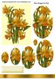 Golden Yellow Vintage Daffodils Oval Pyramids