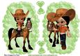 Cute Little Gummy Cowgirl with Horse Toppers