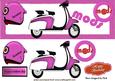 The Mods Pink Scooter with Helmet Dl