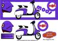 The Mods Purple Scooter with Helmet Dl