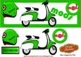 The Mods Green Scooter with Helmet Dl