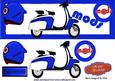 The Mods Blue Scooter with Helmet Dl