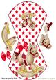 Rocking Horse with Red Stars and Bow Wobble Card