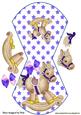 Rocking Horse with Purple Stars and Bow Wobble Card